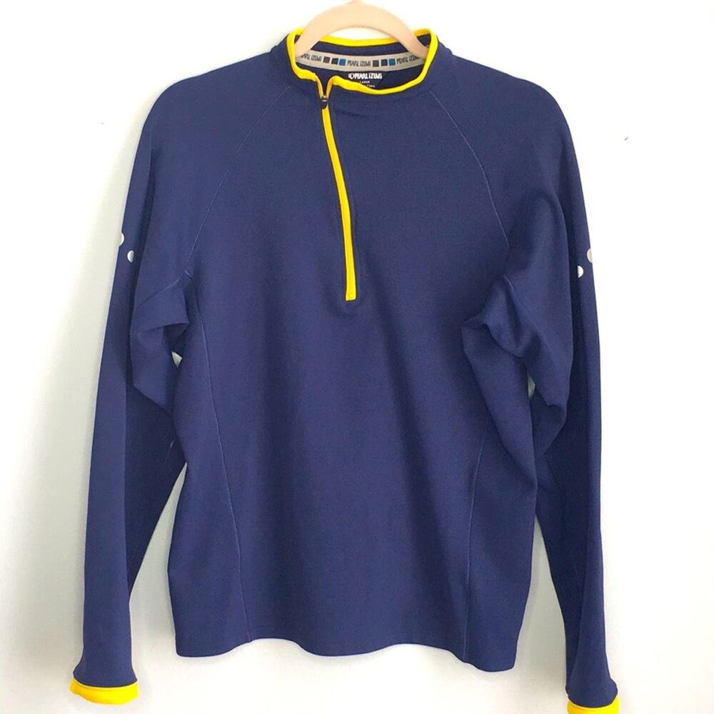 Pearl Izumi assymetrical cross 1/4 zip cycling lightweight pullover sz L